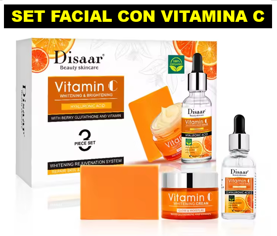 Set de Cuidado Facial Para Cuidar E Iluminar Tu Rostro Con Vitamina C