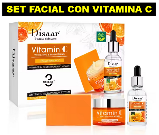 Set de Cuidado Facial Para Cuidar E Iluminar Tu Rostro Con Vitamina C