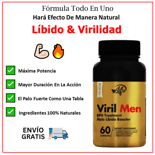 🌟 Viril Men – Fórmula Natural Para Un Hombre Potente e Imparable 💪🔥
