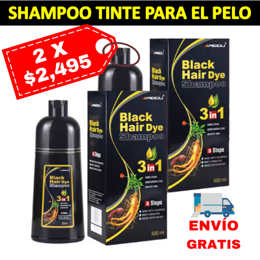 Combos Shampoo´s Tintes instantáneos 3 en 1 Marrones y Negros para el Cabello, de 16.9 Oz
