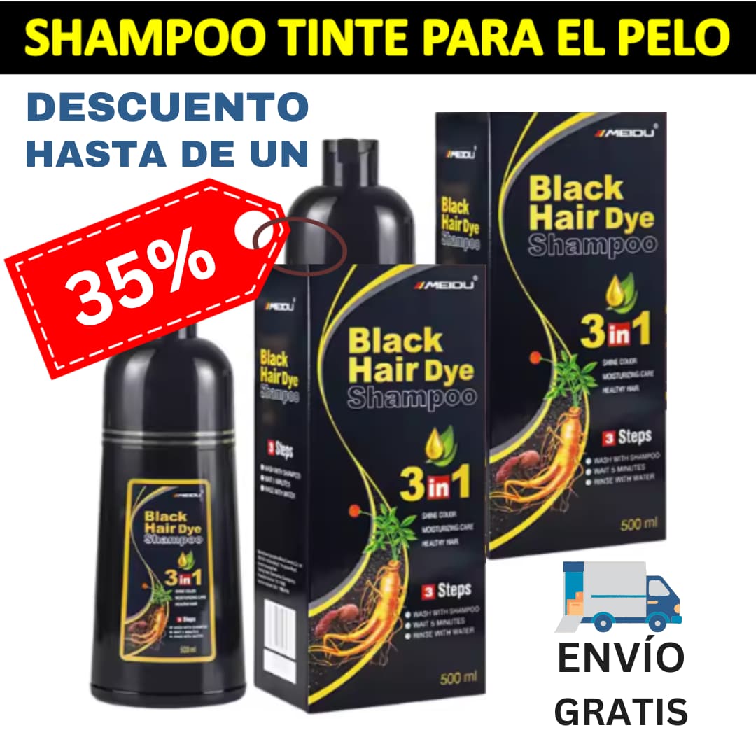 Combos Shampoo´s Tintes instantáneos 3 en 1 Marrones y Negros para el Cabello, de 16.9 Oz